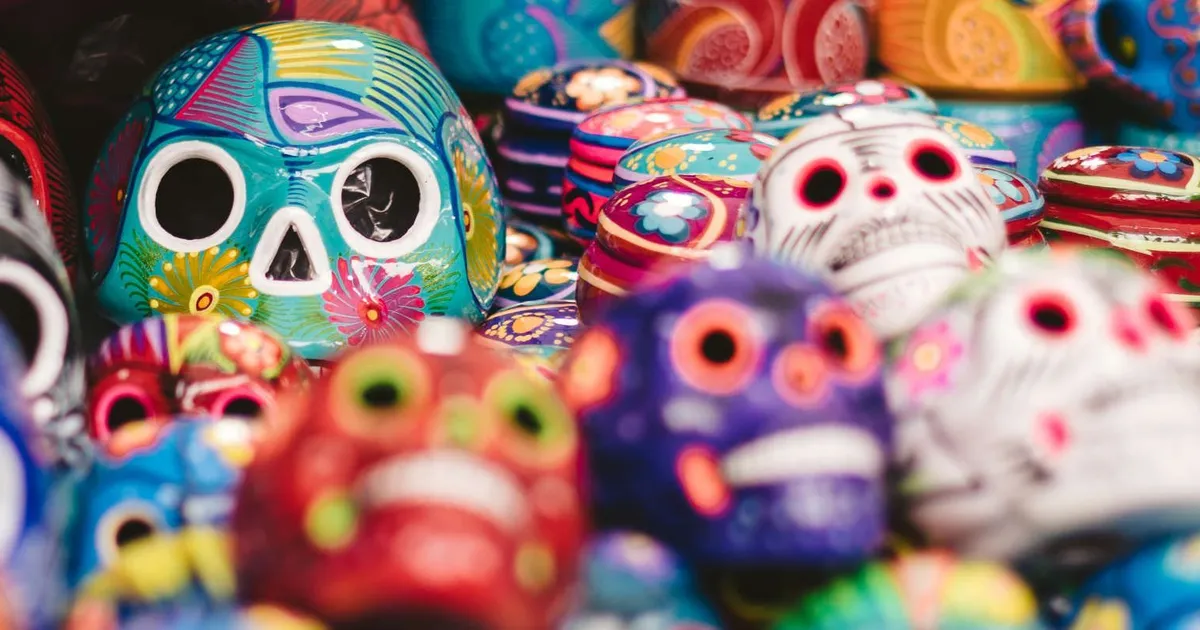 Calaveras decorativas mexicanas del Día de Muertos