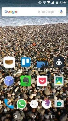 Captura de pantalla de la pantalla de inicio de mi móvil